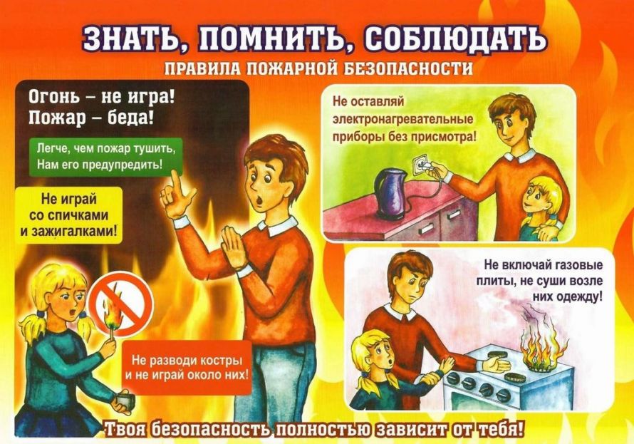 памятка о пожарной безопасности