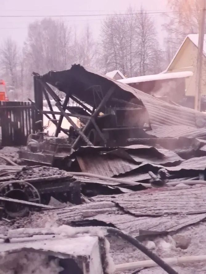 Пожар в селе Ямки.