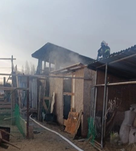 Информация о пожаре в п. Лиственичный